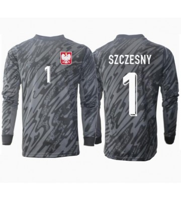Polen Wojciech Szczesny #1 Målvakt Bortatröja EM 2024 Långärmad
